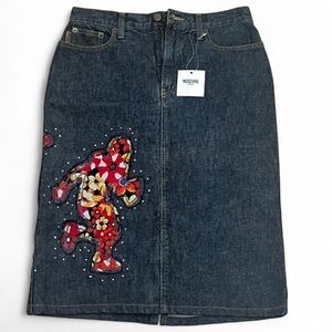 NWT Vintage Moschino unique denim skirt